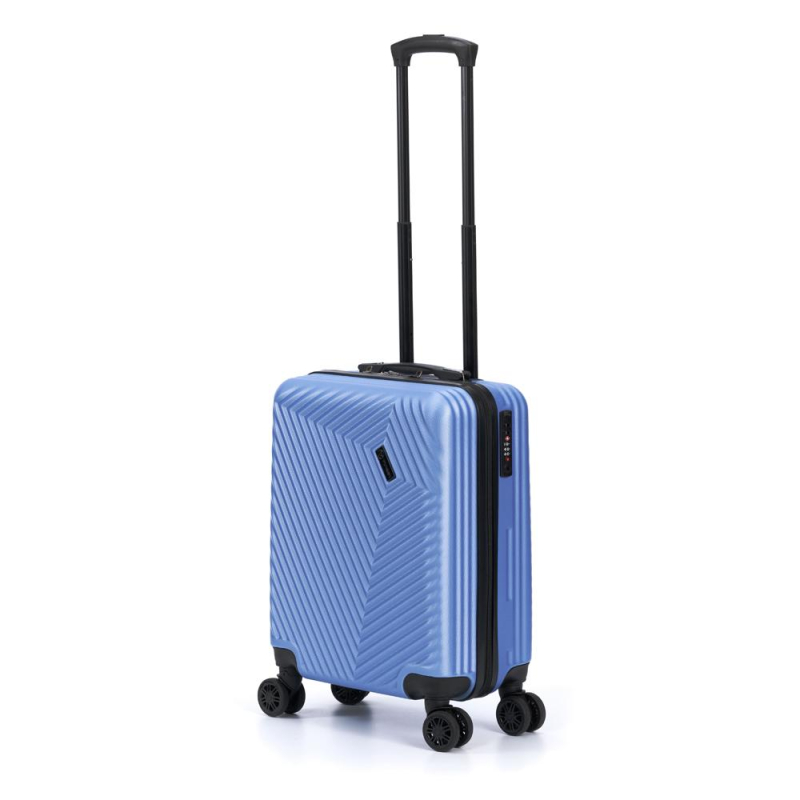 Чемодан TORBER Lama, синий, ABS-пластик, 38 х 21 х 55 см, 37 л, T1919S-Blue - фото 1