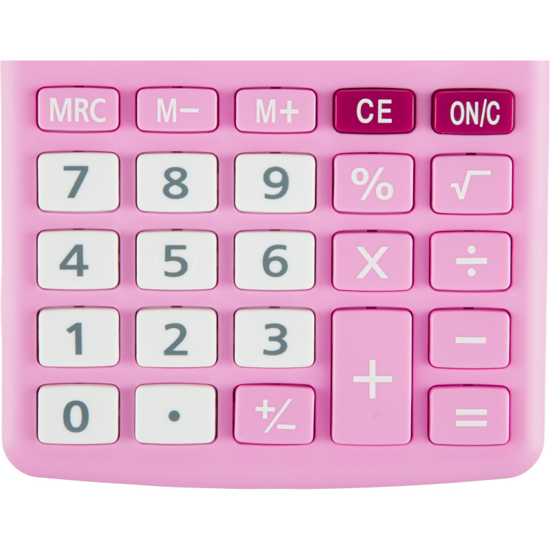 Калькулятор настольный КОМП Attache, AС-223R,8р,дв. пит, розовый,134x107x34 - фото 8