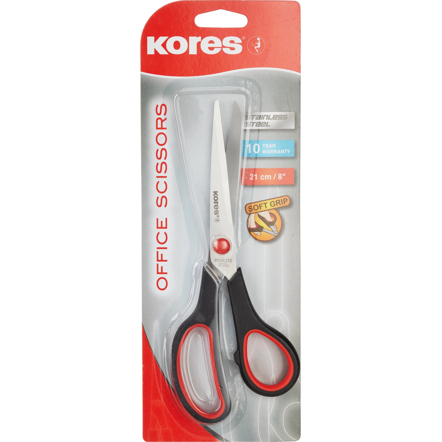 Ножницы Kores Softgrip 210 мм с пласт.прорезин.анатом.руч.,цв.в ассотр - фото 2