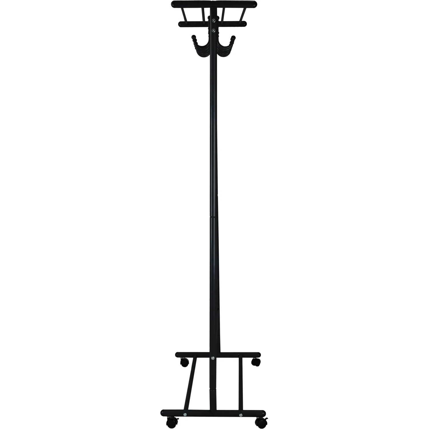 Вешалка МЕ_напольная М 9 с крючками (8295), колеса, черный - фото 2