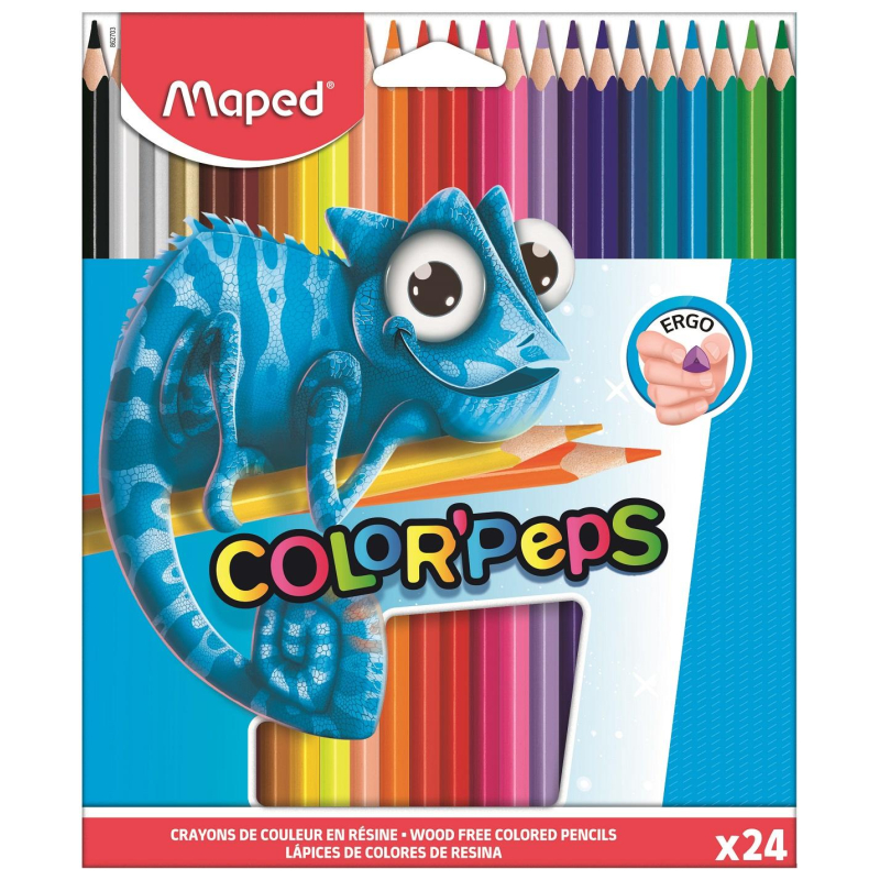 Карандаши цветные MAPED PULSE пластиковые 24 цв/наб 862703 - фото 1