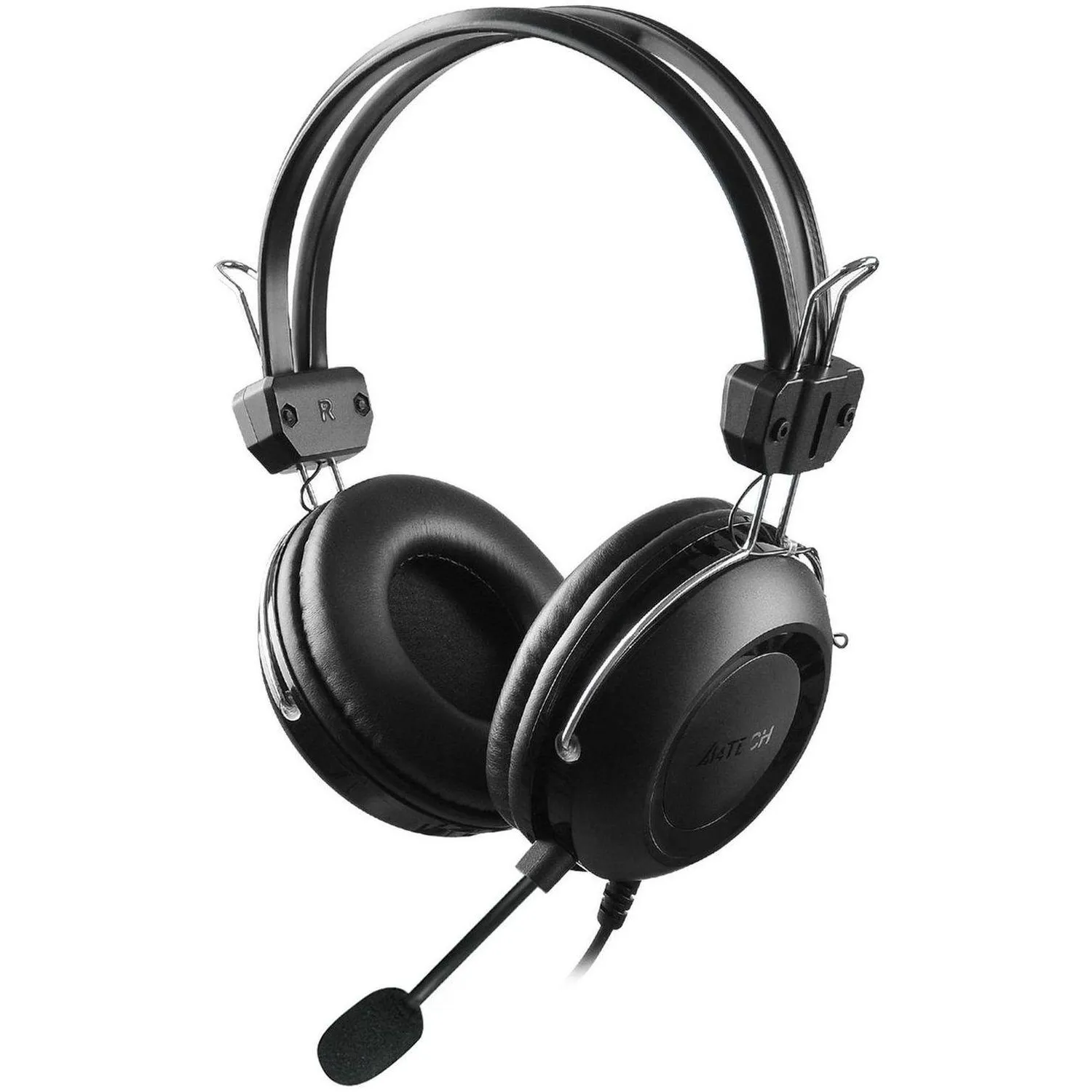 Гарнитура A4Tech черный 2м накладные USB оголовье (HU-35) - фото 1