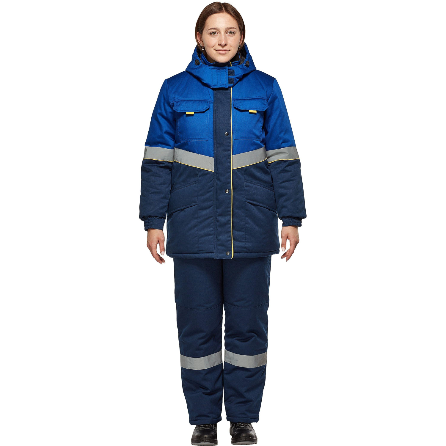 Костюм рабочий зимний жен з43-КПК син/вас (р.44-46) 158-164 (серия З) - фото 1