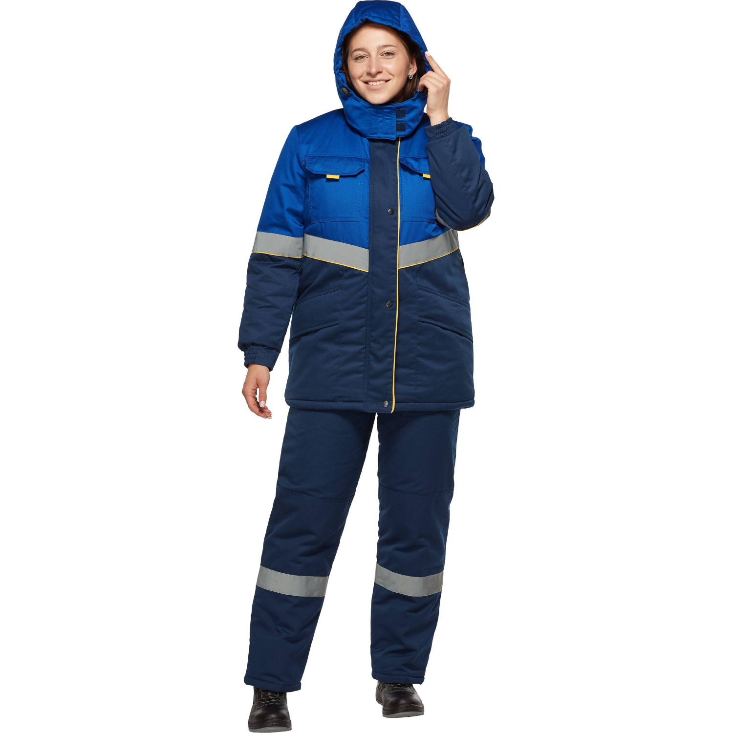 Костюм рабочий зимний жен з43-КПК син/вас (р.44-46) 158-164 (серия З) - фото 5