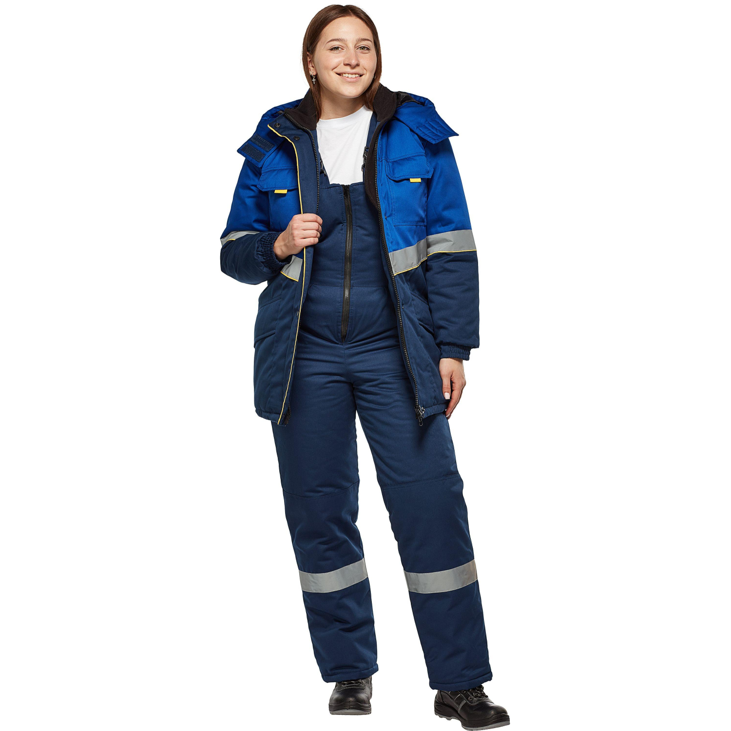 Костюм рабочий зимний жен з43-КПК син/вас (р.44-46) 158-164 (серия З) - фото 14