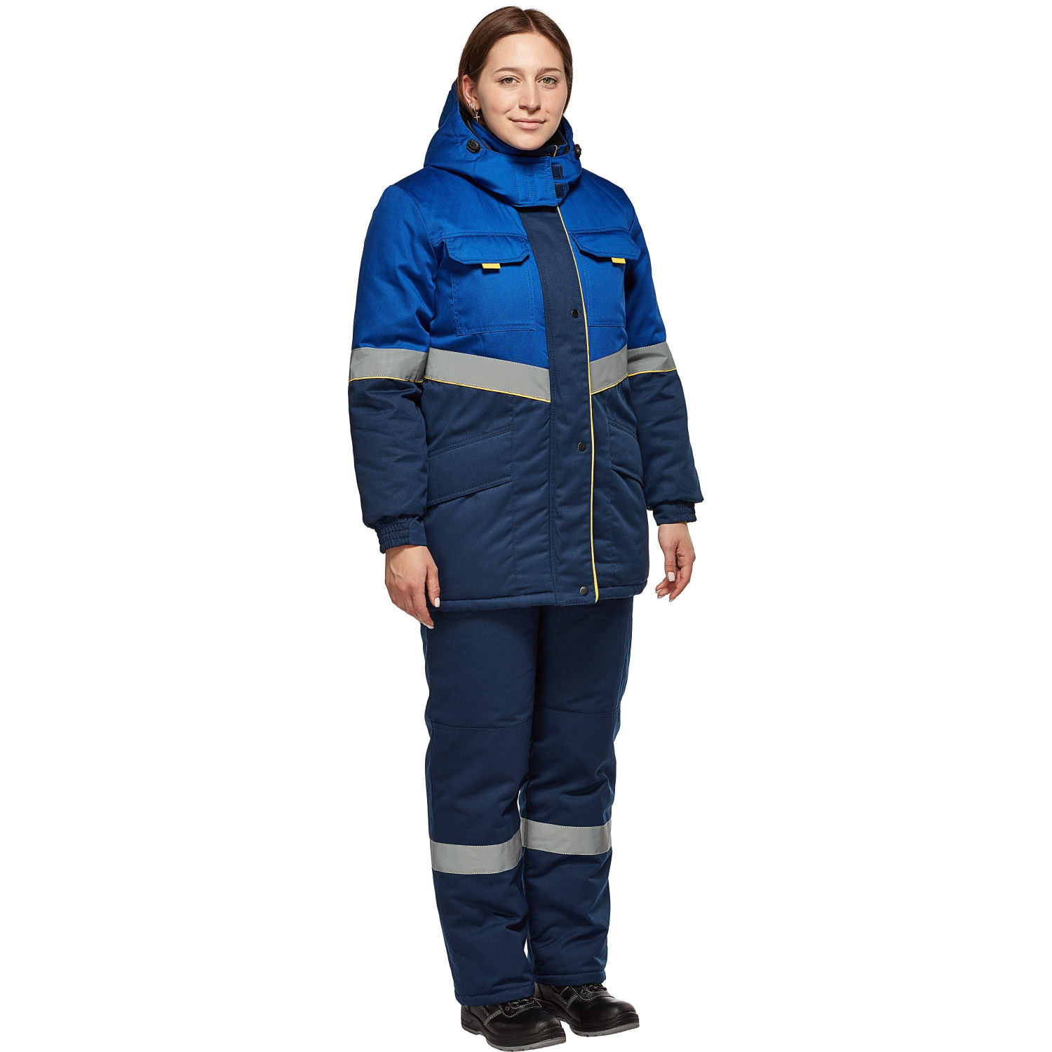 Костюм рабочий зимний жен з43-КПК син/вас (р.44-46) 158-164 (серия З) - фото 16