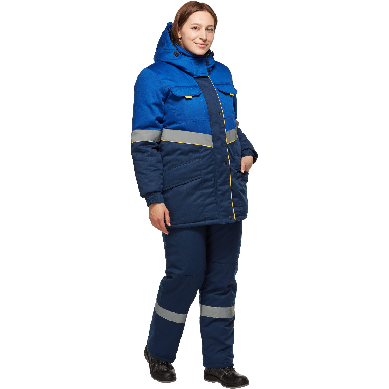 Костюм рабочий зимний жен з43-КПК син/вас (р.44-46) 158-164 (серия З) - фото 17