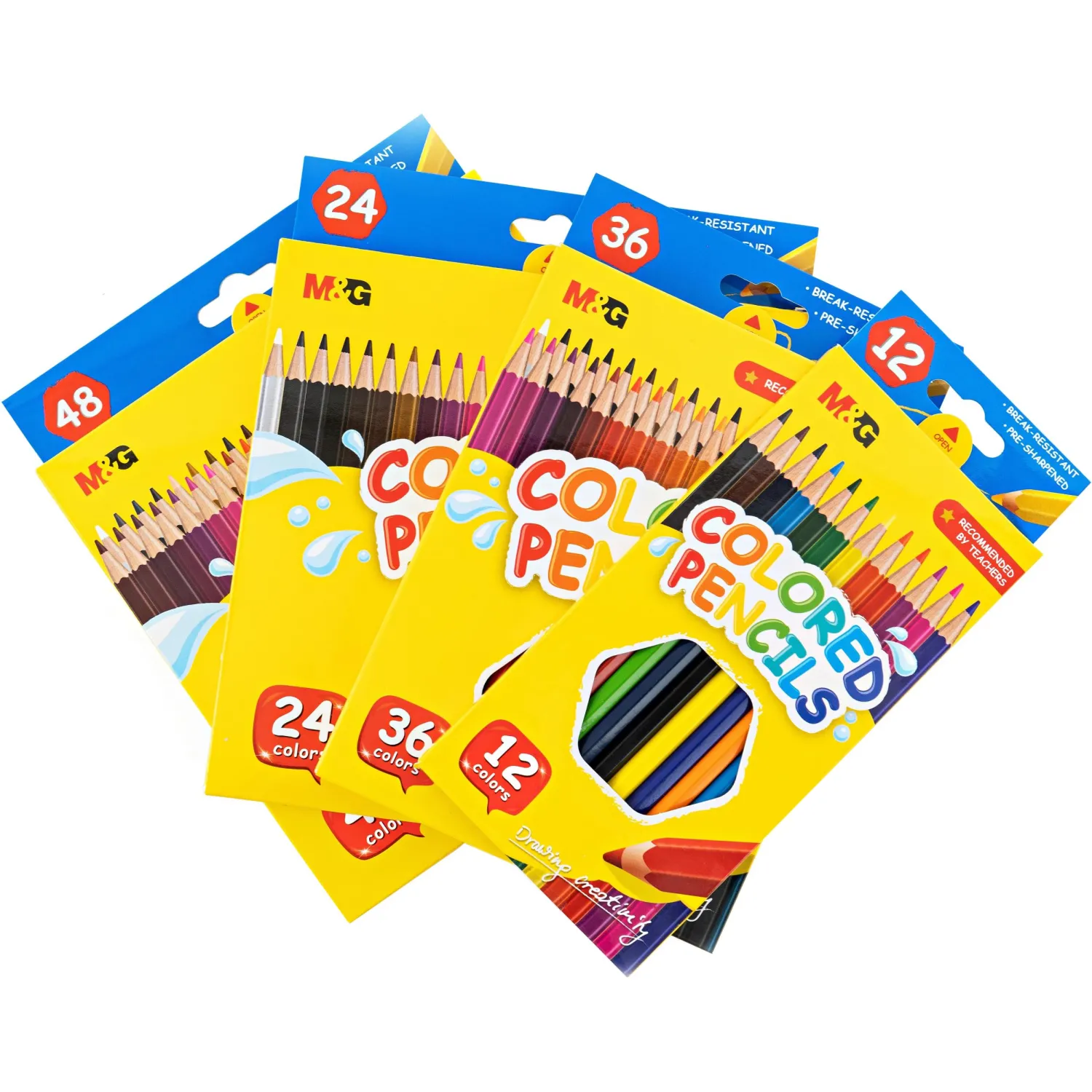 Карандаши цветные M&G   деревянные шестигранные, 12 цв в наборе - фото 11