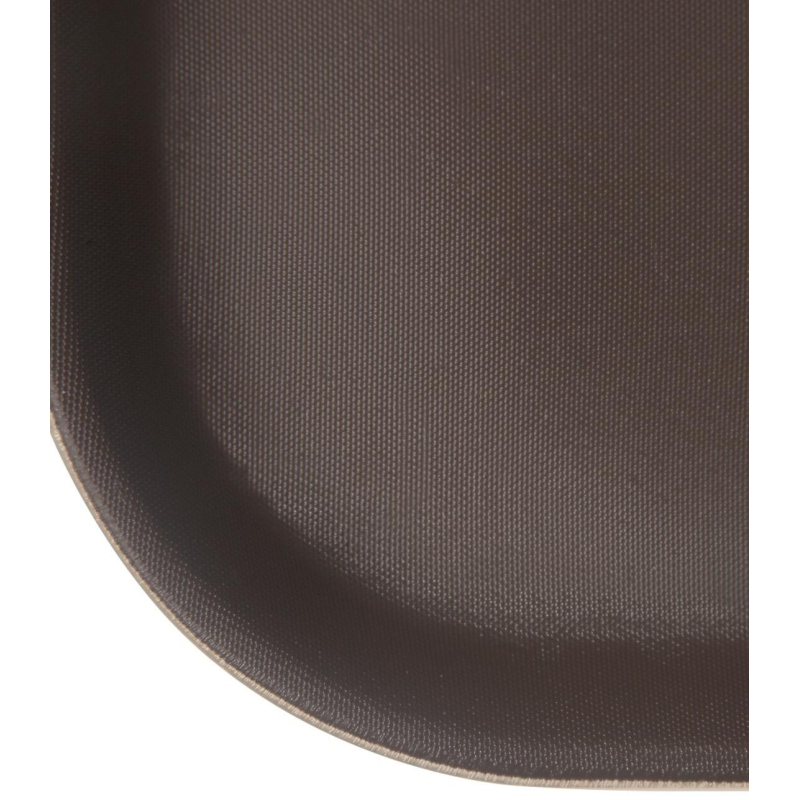 Поднос прорезин.прямоуг.14&#039;&#039;х18&#039;&#039;(455х355) корич., кт06 - фото 2