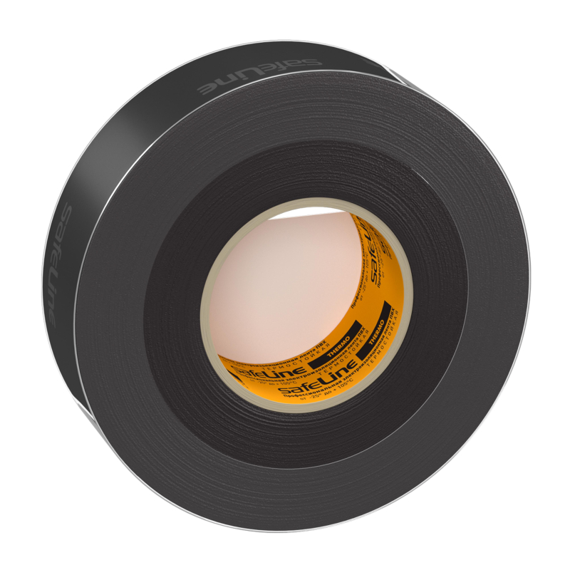 Изолента SafeLine THERMO 19мм х 20м х 0,18 мм черный, термостойкая (25266) - фото 3