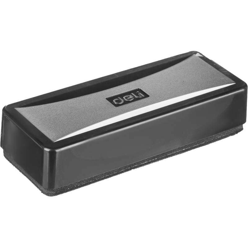 Губка-стиратель для досок Deli Universal E7834 12х4.5х2.5см черный - фото 1