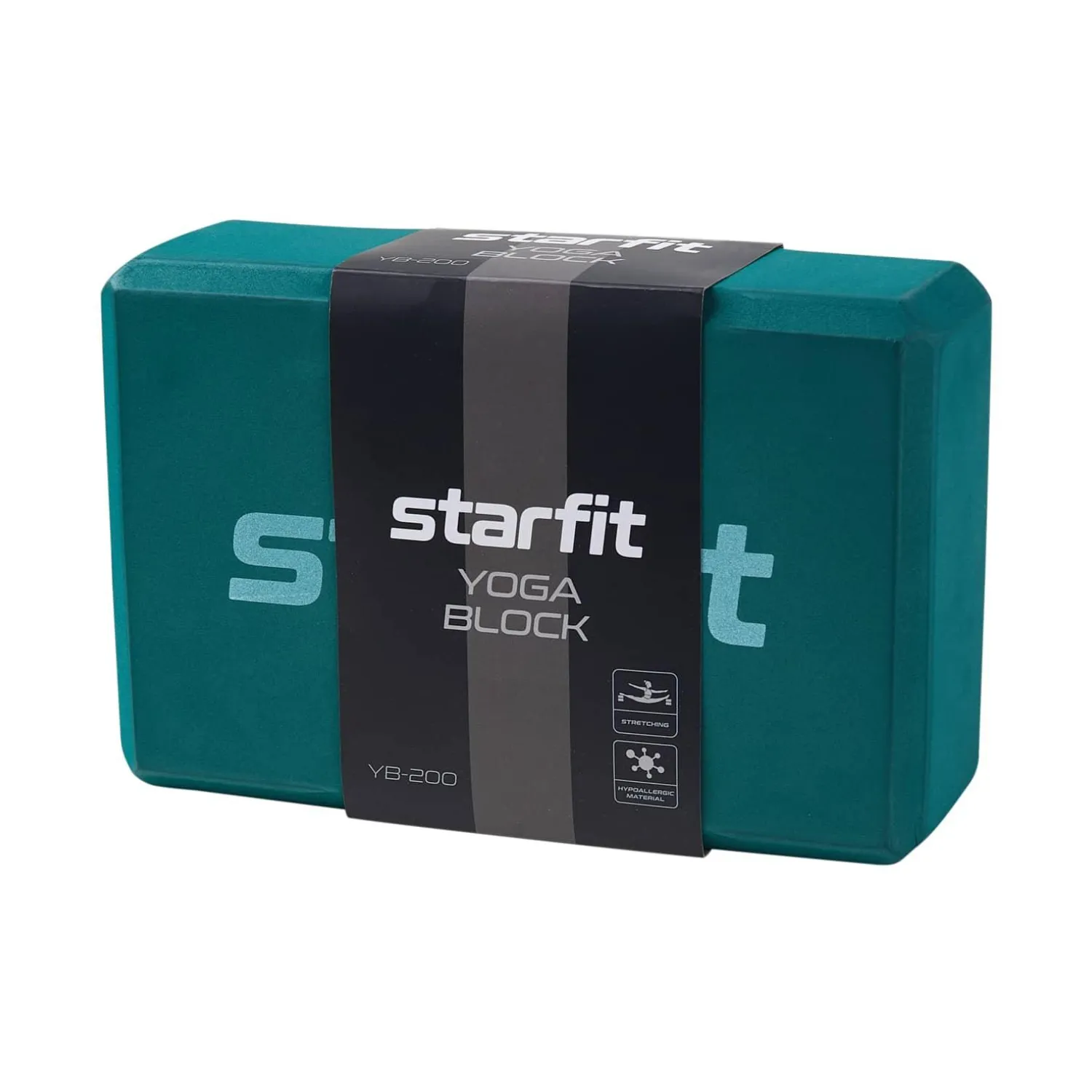 Блок для йоги STARFIT YB-200EVA,8см,22,5х15см,изумр,ЦБ-00001691/ЦБ-00003535 - фото 4