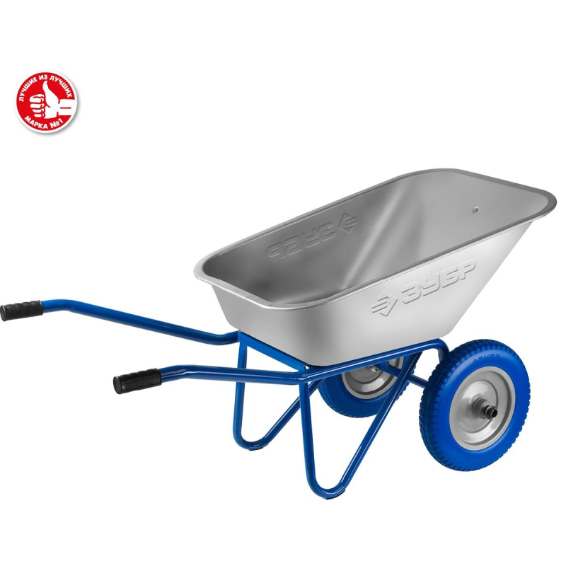 Тачка строительная двухколесная ЗУБР ПТ-300 110 л 240 кг - фото 4
