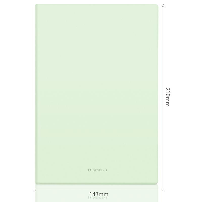 Блокнот Deli А5 96л 80 г/м мягкая облож,клетка 5x5мм, зеленый кожа EN140G - фото 3