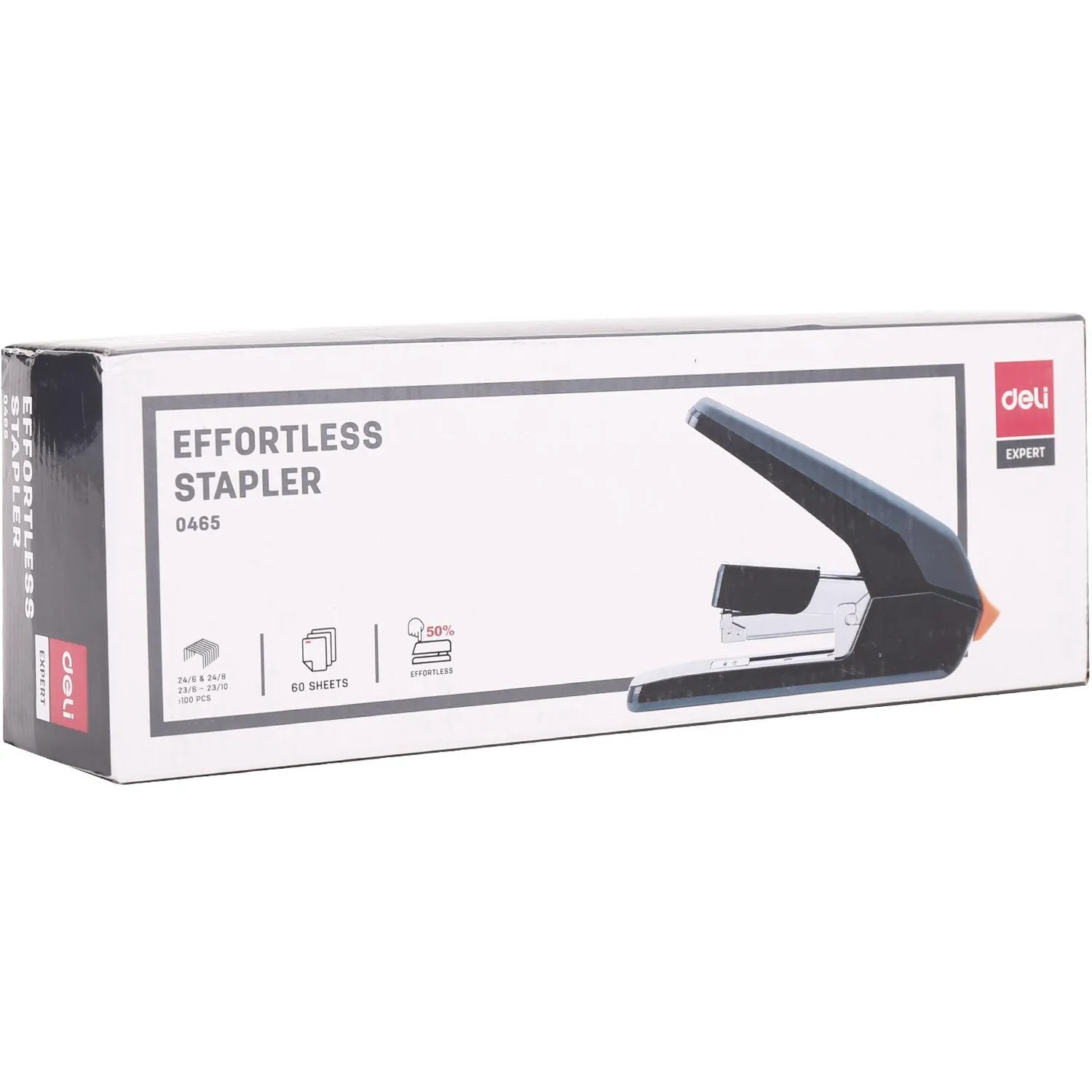 Степлер Deli E0465BLACK Expert 24/6 26/6 23/6 23/8 23/10(60л)сниж усил черн - фото 3