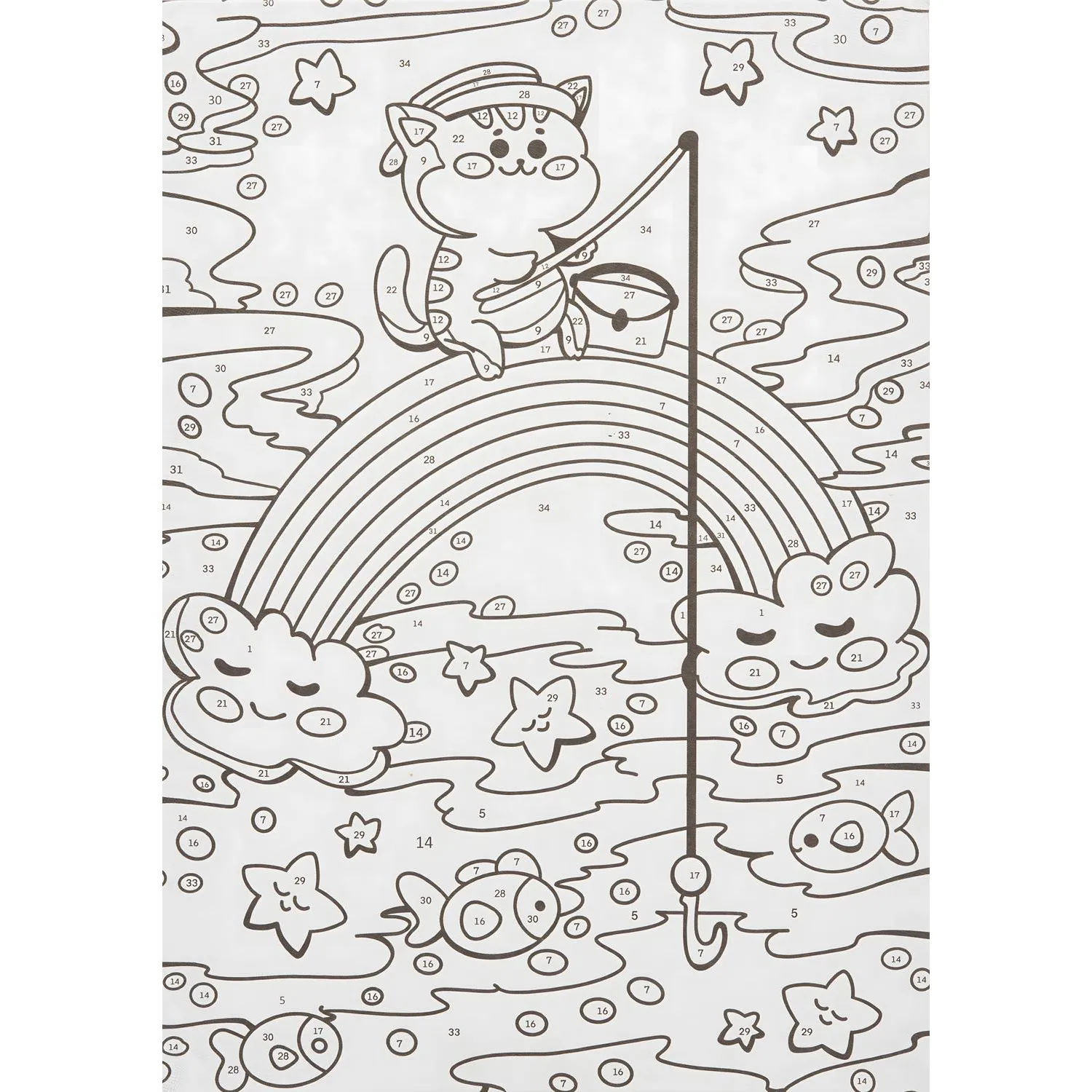 Картина по номерам для малышей ВОЛШЕБНЫЕ ИСТОРИИ Радужный кот набор Ркн-095 - фото 3