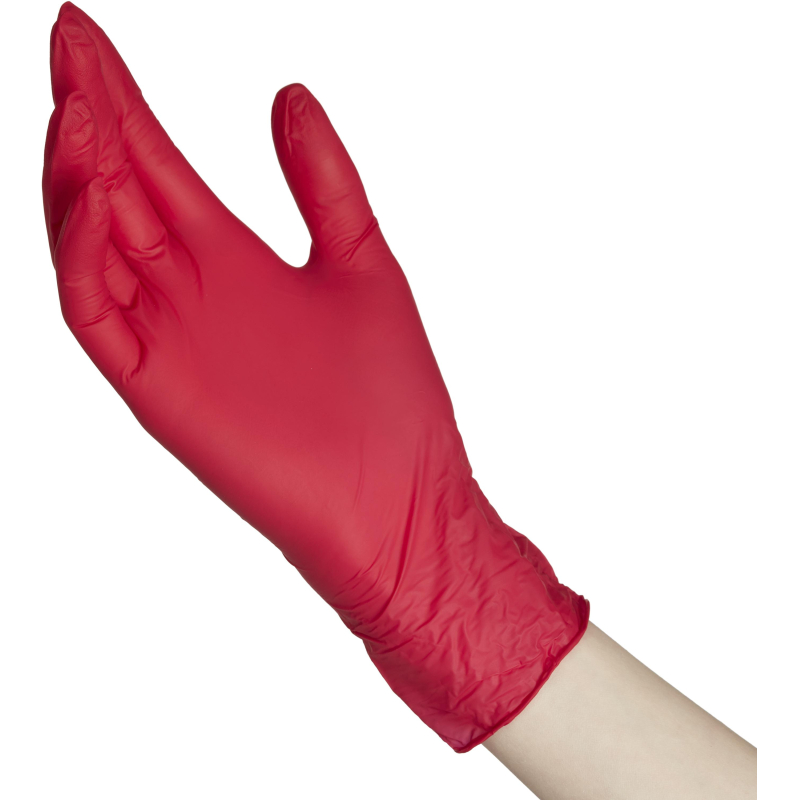 Перчатки нитрил. н/с. н/о , красные 756 NitriMax (L) 50п/уп, 4гр - фото 2