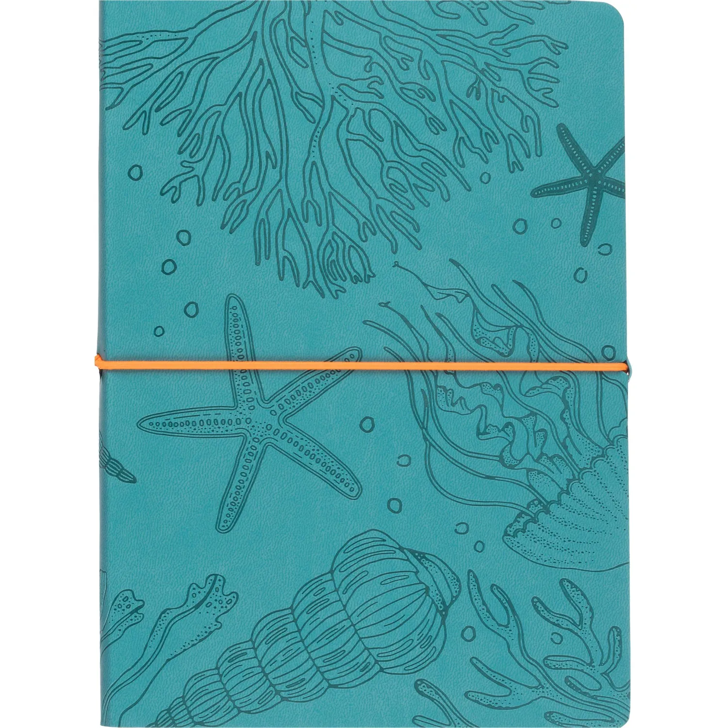 Блокнот А5 128л Attache Морская клетка,мягк.обл.,кожзам с блинт.тиснен 3146 - фото 11