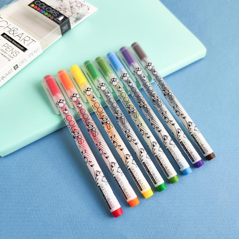 Набор гелевых ручек SKETCH&ART Uni Write.COLORS 0,5мм 8цв 20-0306 - фото 7