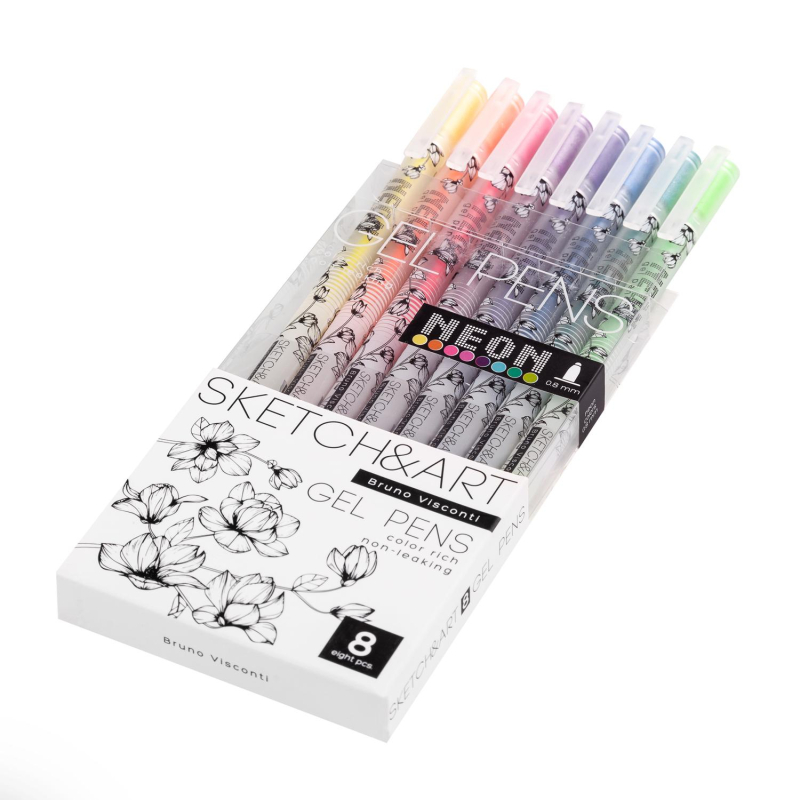 Набор гелевых ручек SKETCH&ART Uni Write.NEON 0,8мм 8цв 20-0307 - фото 5