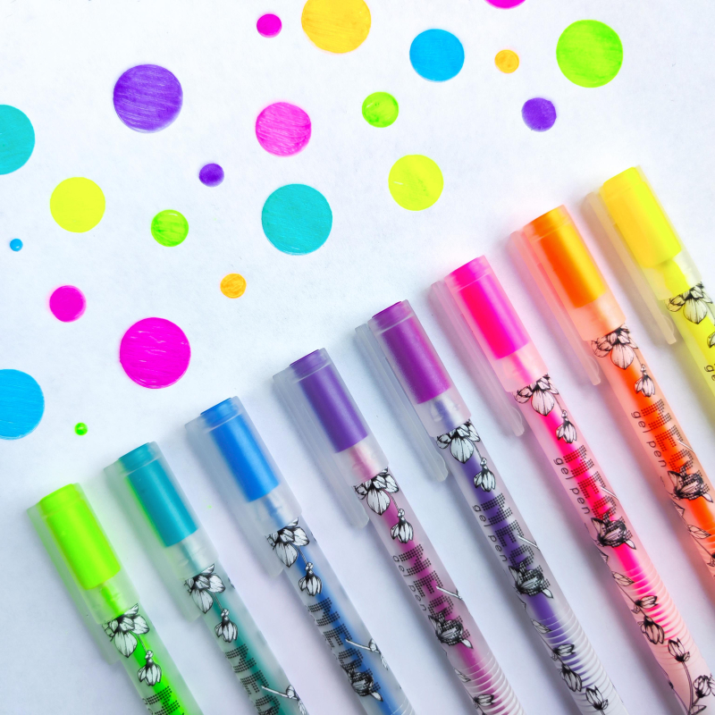Набор гелевых ручек SKETCH&ART Uni Write.NEON 0,8мм 8цв 20-0307 - фото 7