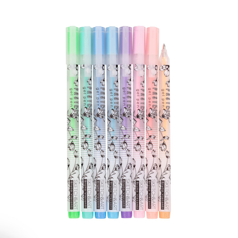 Набор гелевых ручек SKETCH&ART Uni Write.PASTELS 0,8мм 8цв 20-0310 - фото 2