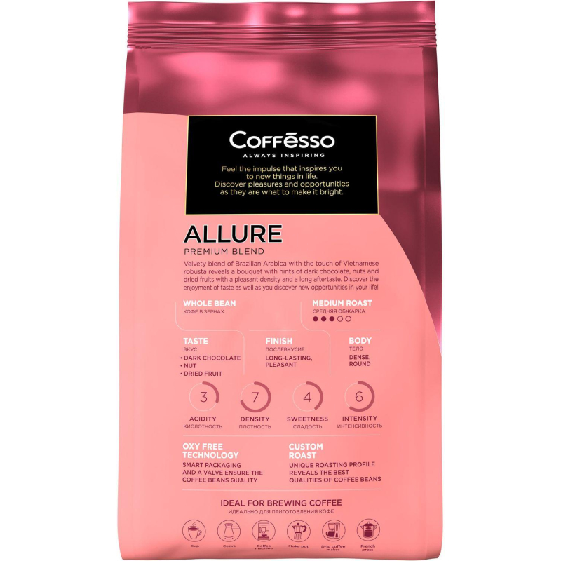 Кофе в зернах Coffesso ALLURE 1 кг - фото 3