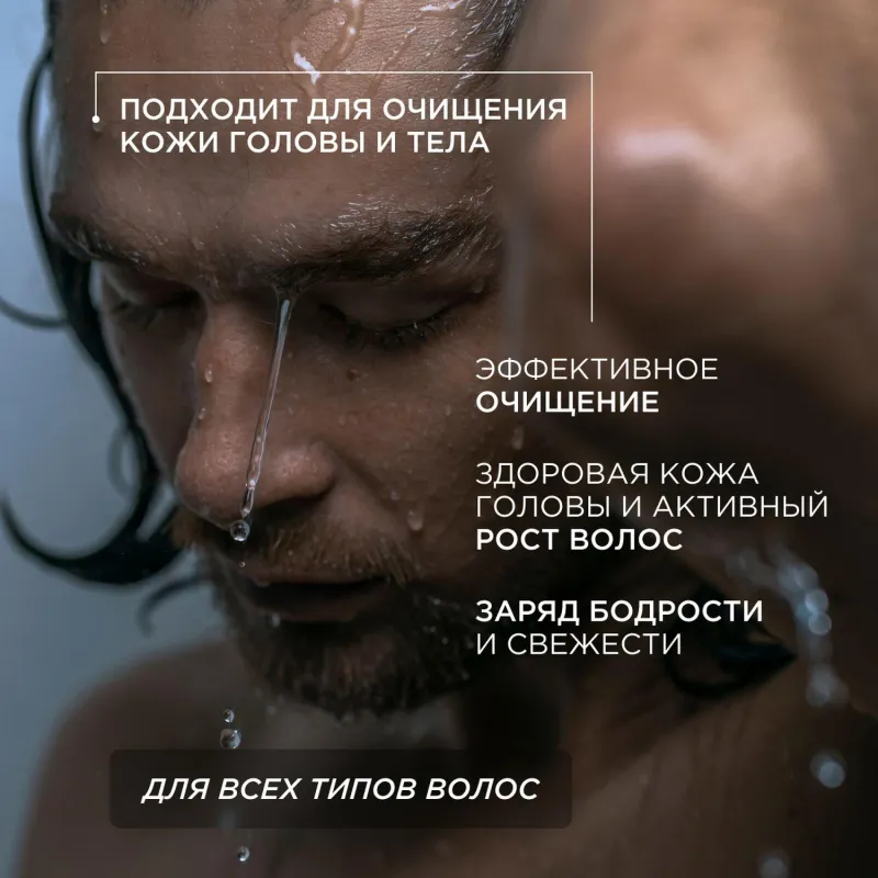 Шампунь и гель для душа 2в1 SYNERGETIC для мужчин, 750мл - фото 3