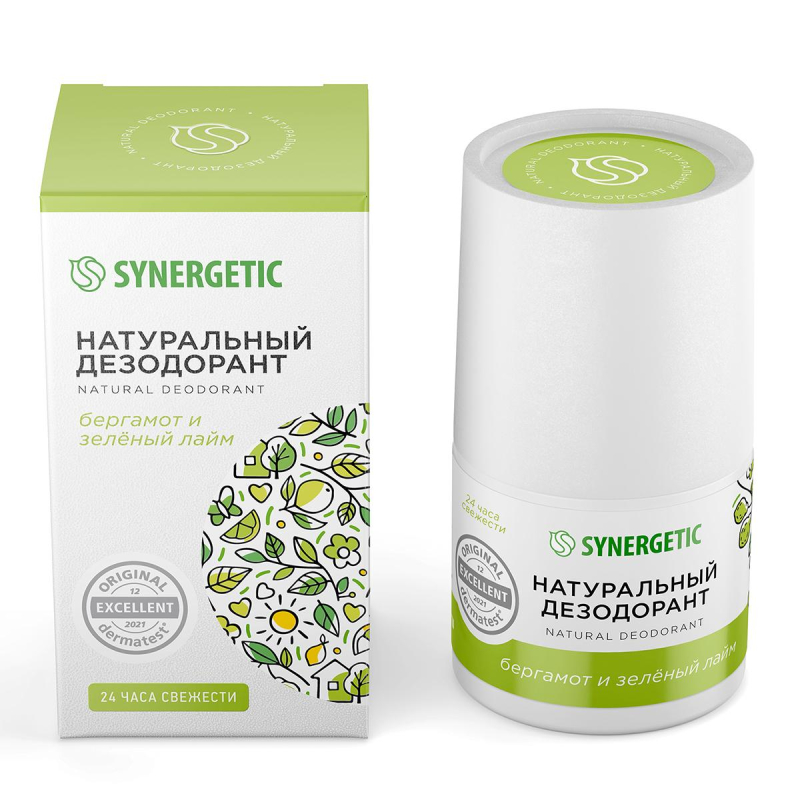 Дезодорант SYNERGETIC бергамот - зеленый лайм 50 мл - фото 1