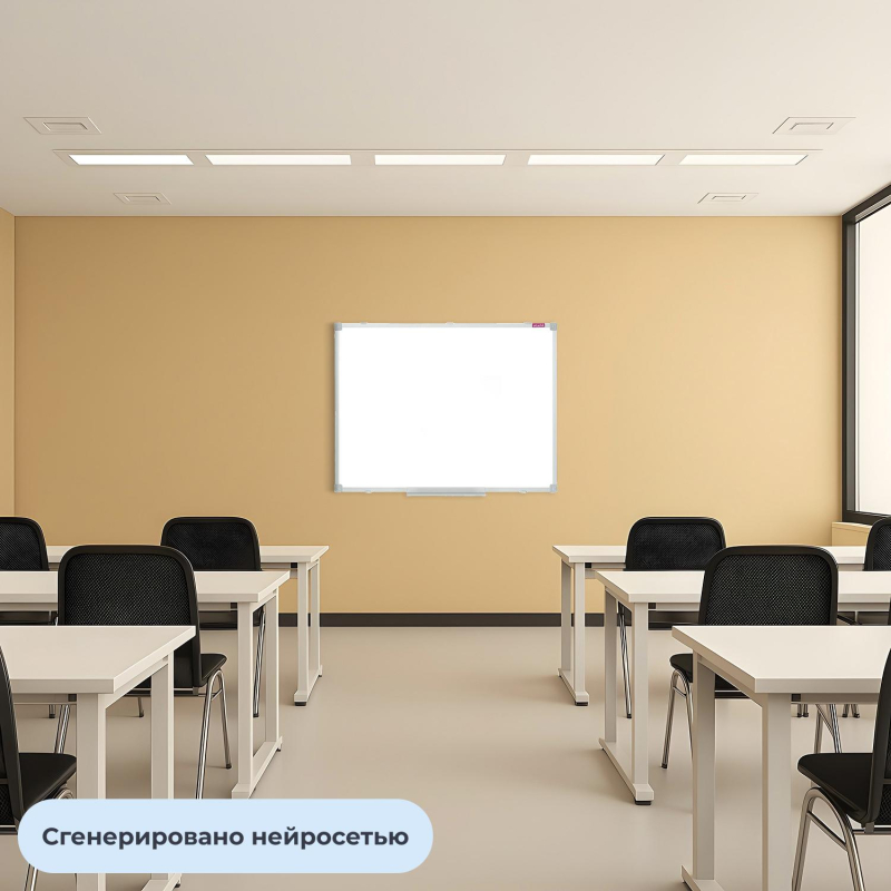 Доска магнитно-маркерная Attache 80х100см лак, алюминиевая рама - фото 5