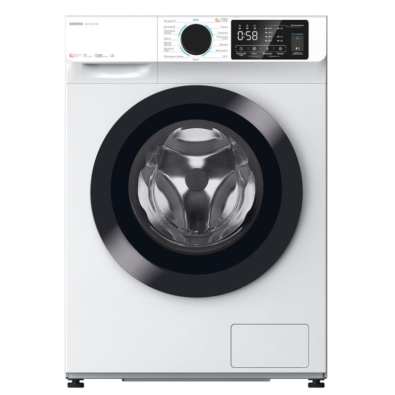 Стиральная машина  Centek CT-1921  1200  7кг 40см  LED-Дисплей INVERTER Пар - фото 1