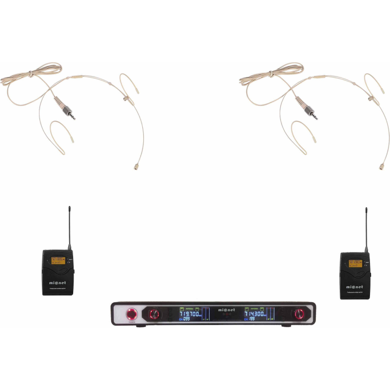 Радиосистема Micnet Dual head set, с 2-мя головными микрофонами - фото 1