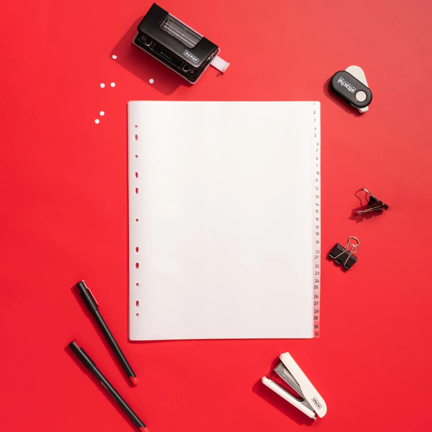 Разделитель листов из прозрач.пласт. с индексами  , А4+ цифровой 1-31 - фото 6