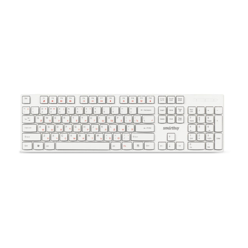 Клавиатура Smartbuy ONE 238 проводная мультимедийная USB белая (SBK-238U-W) - фото 1