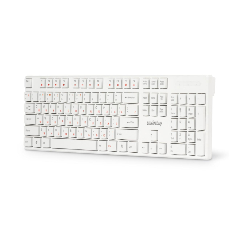 Клавиатура Smartbuy ONE 238 проводная мультимедийная USB белая (SBK-238U-W) - фото 3