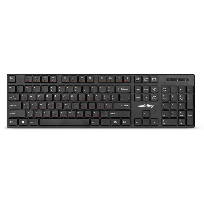 Клавиатура Smartbuy ONE 238 WLS мультимедийная черная (SBK-238AG-K) - фото 1