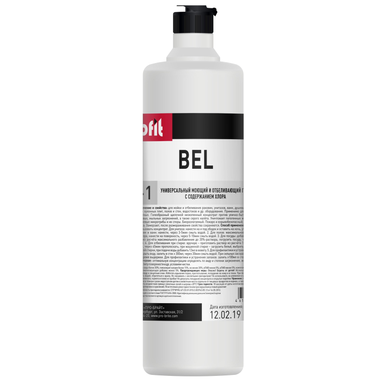 Профхим сантех д/мойки поверхностей, посуды, фаянса, PROFIT/BEL, 1л - фото 1