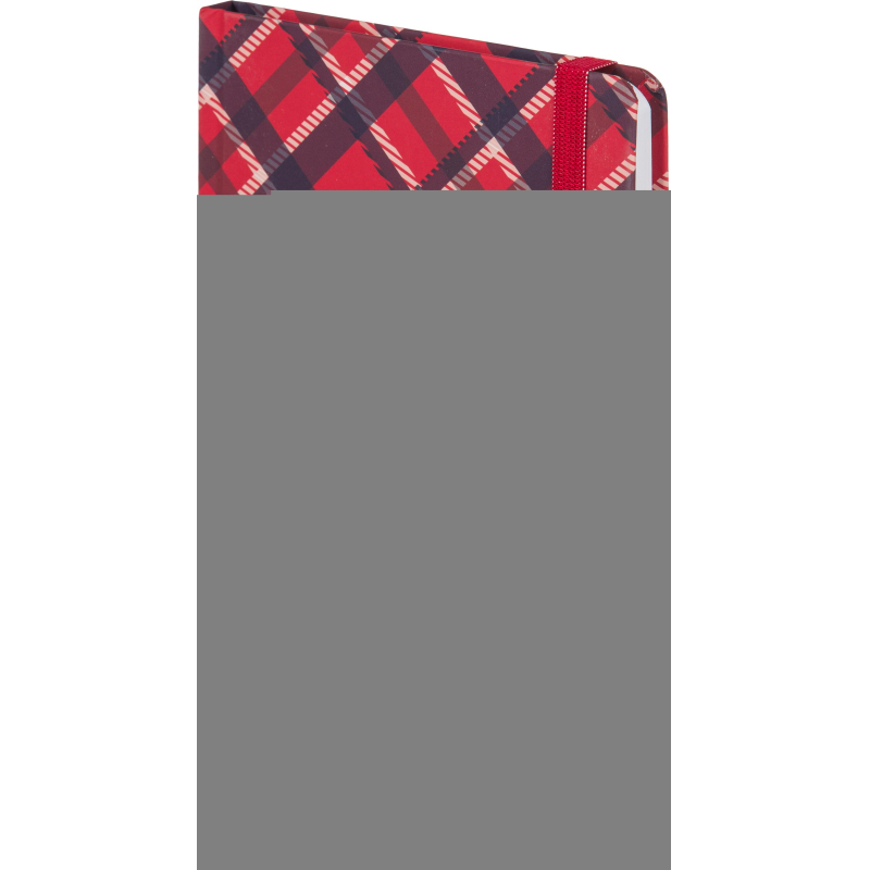 Ежедневник недатированный 7БЦ,А5,128л,резин,софт-тач,Attache Tartan,крас - фото 1