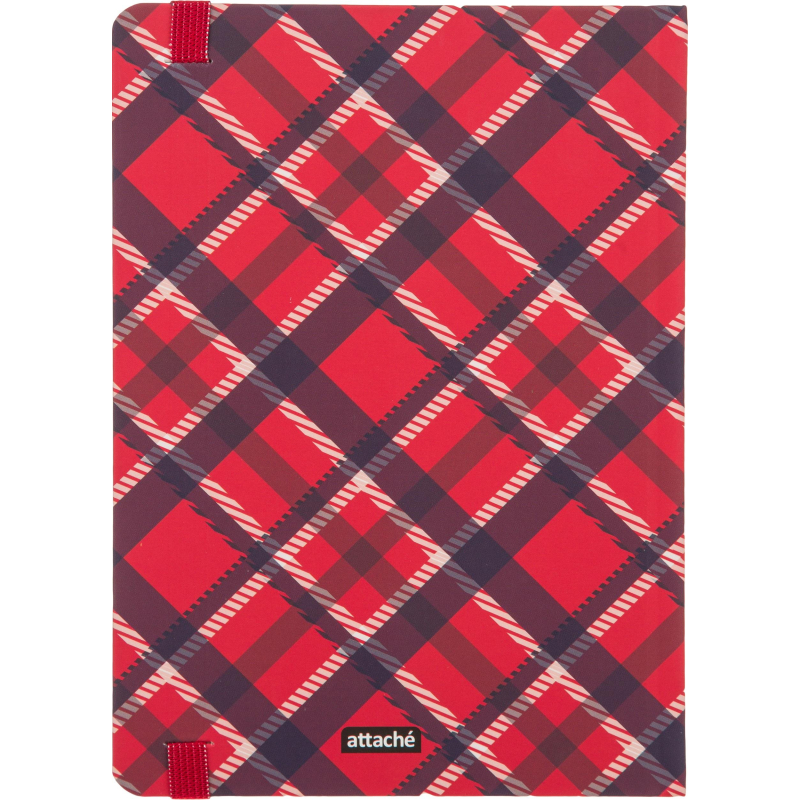 Ежедневник недатированный 7БЦ,А5,128л,резин,софт-тач,Attache Tartan,крас - фото 17