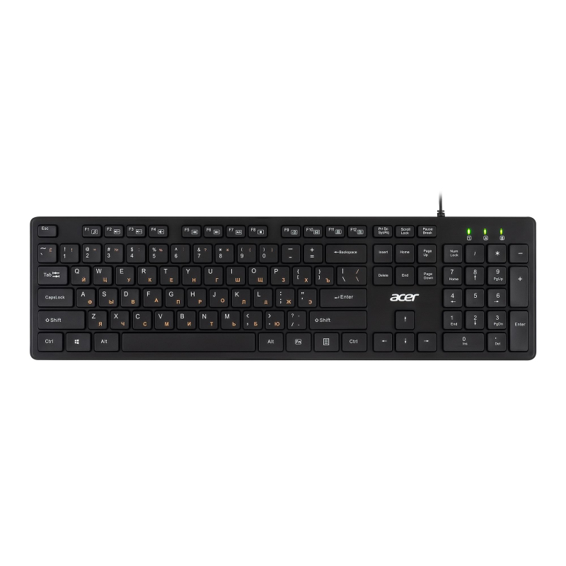 Клавиатура Acer OKW122 черный USB (ZL.KBDEE.00C) - фото 1