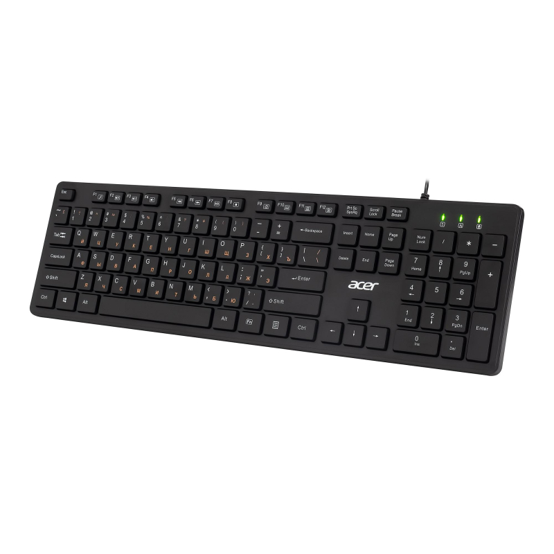 Клавиатура Acer OKW122 черный USB (ZL.KBDEE.00C) - фото 3