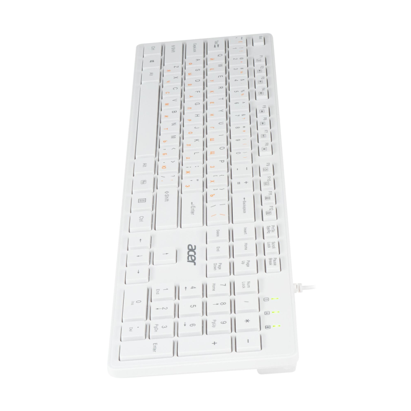 Клавиатура Acer OKW123 белый USB (ZL.KBDEE.00D) - фото 6