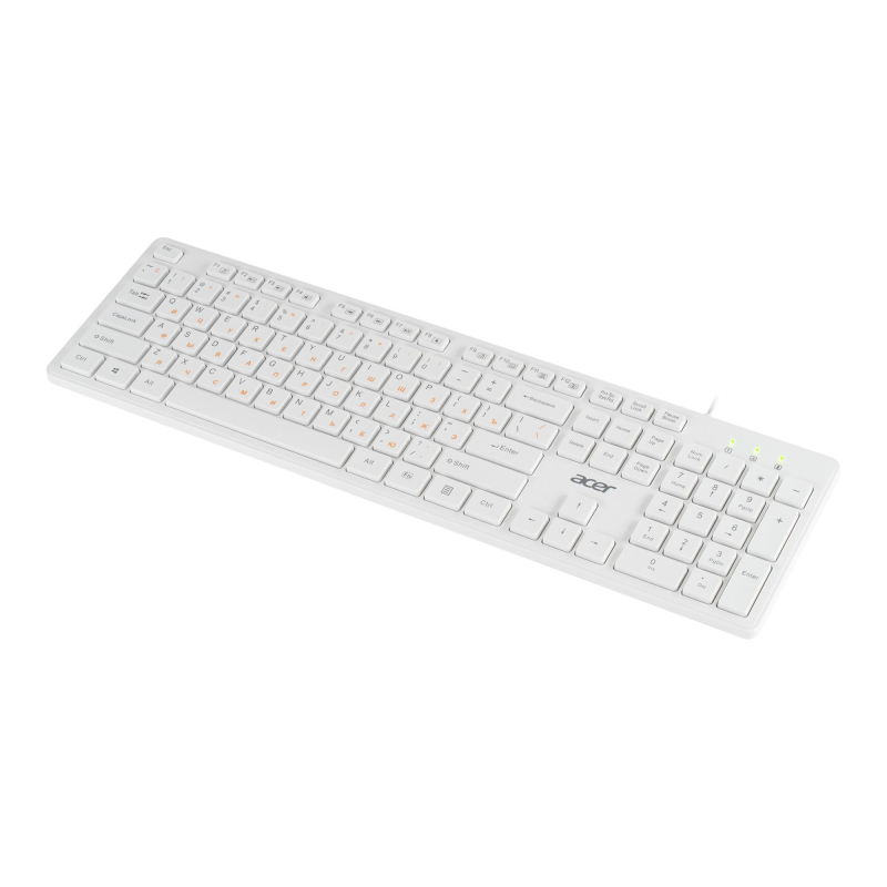Клавиатура Acer OKW123 белый USB (ZL.KBDEE.00D) - фото 8