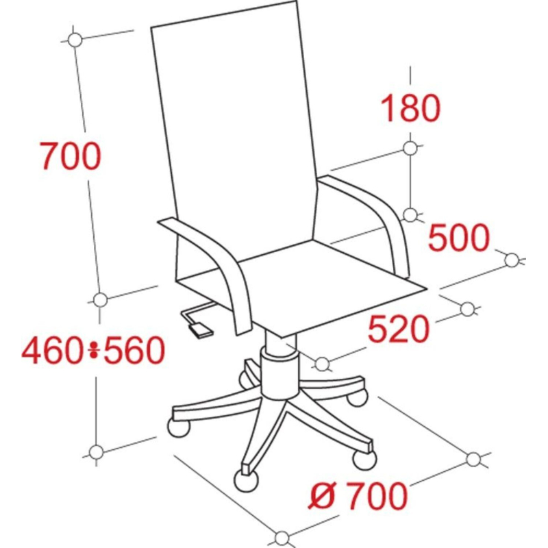 Кресло BN_U_Руководителя EChair CS-608Е кожа черная, пластик - фото 7