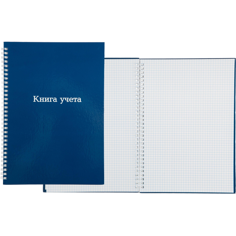 Книга учета Attache А4 96л клетка офсет 7БЦ спираль - фото 1
