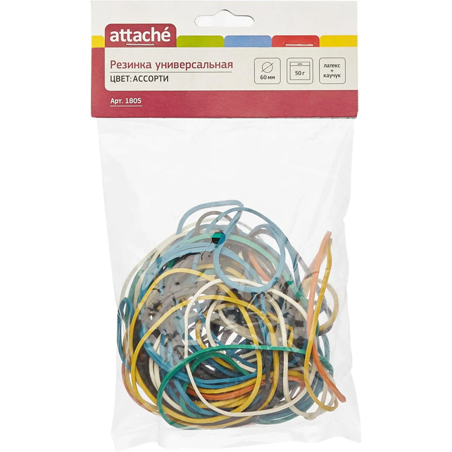 Резинка универсальная 50г диам.60мм. цвет ассорти Резинка универсальная 50г диам.60мм. цвет ассорти - фото 2