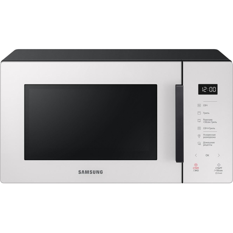 Микроволновая печь Samsung( MG23T5018AE/BW) 23л.,800Вт белый/черный - фото 1