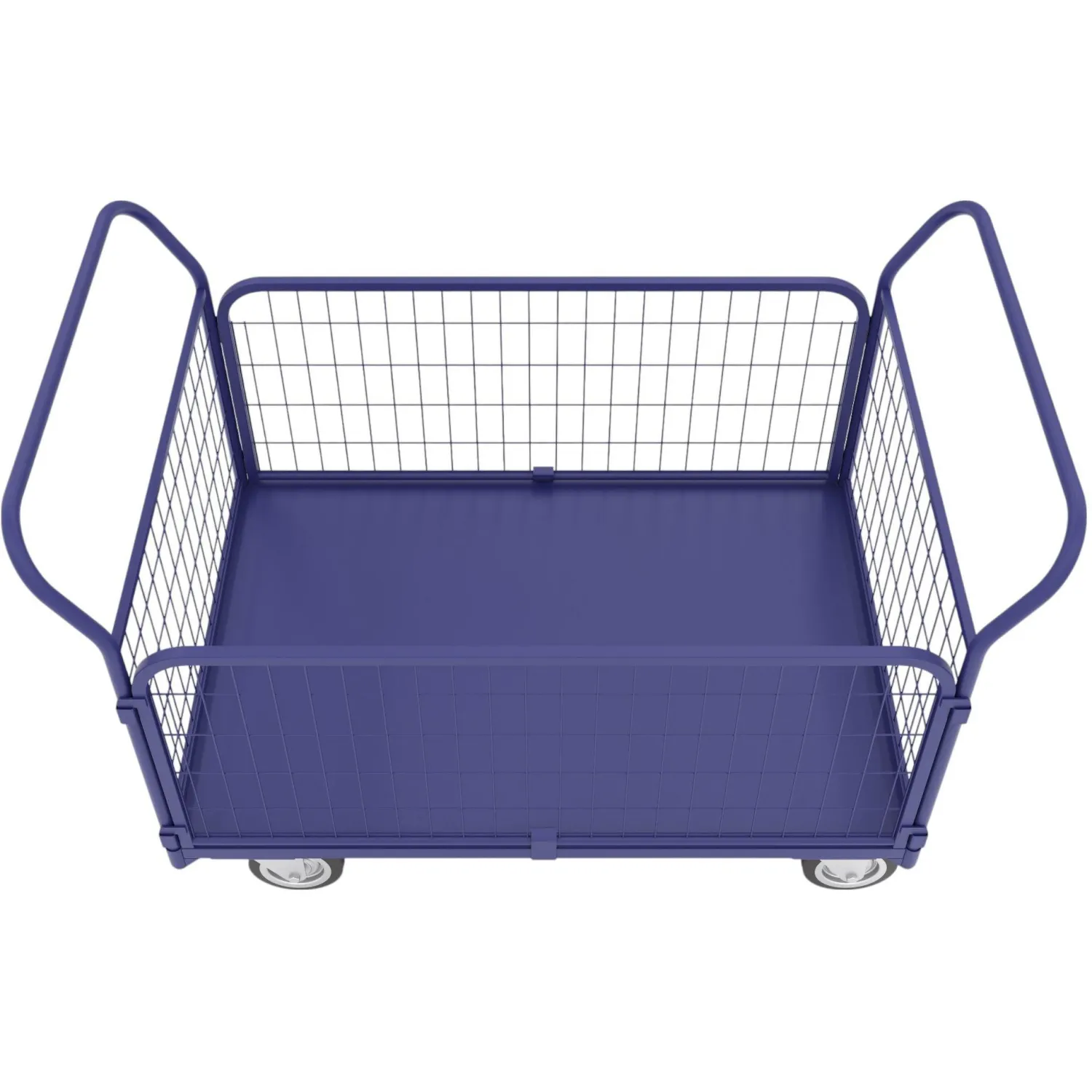 Тележка платформенная с сетчатыми бортами ТС 2 (600х900) колеса d 125 - фото 3
