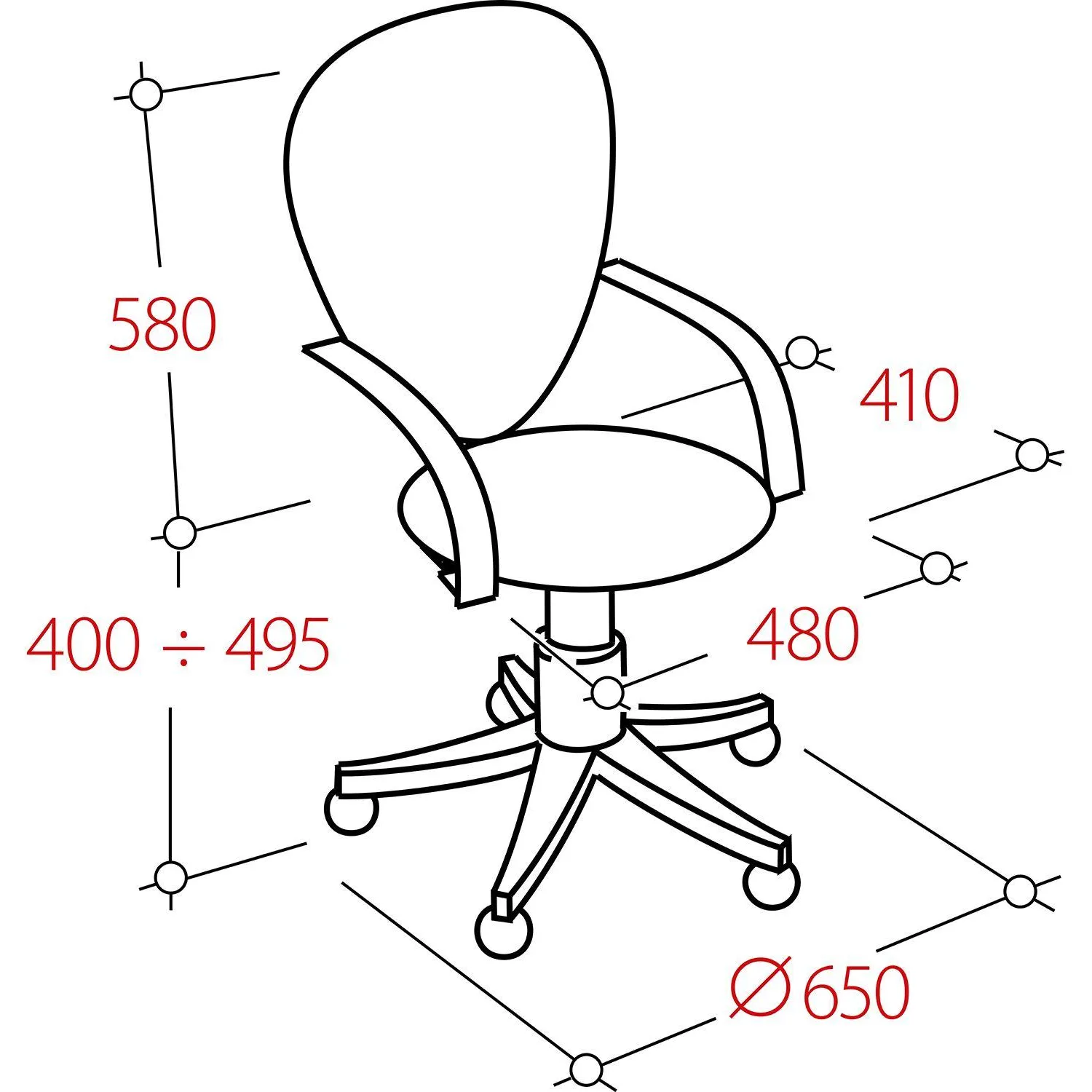 Кресло VB_EChair 224 LPU серо-голубой Light-28 металл - фото 9