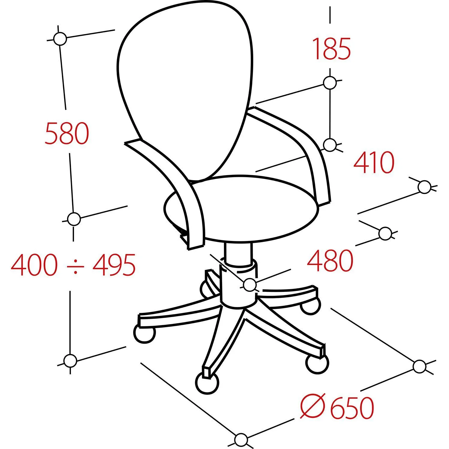 Кресло VB_EChair 224 PPU серый Neo Grey металл - фото 10